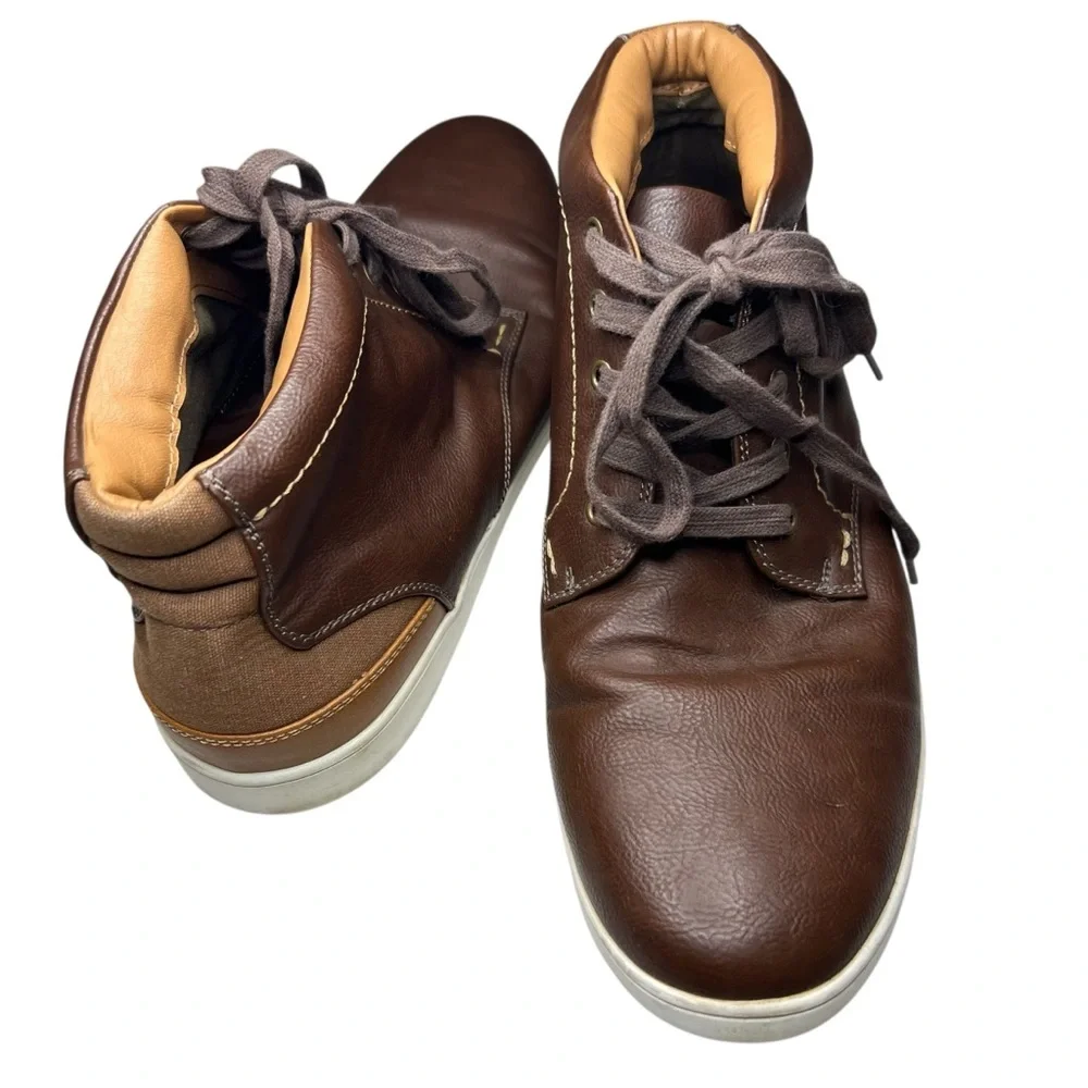 Steve Madden Mens Size 10 Frazier Brown High Top Ankle Boots Shoes Casual Work
